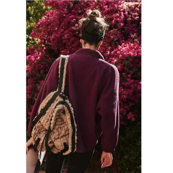 NWT$178 FP Movement X Hatch Hit The Slope Fleece Maternity Jacket Dark Red LARGE - Picture 5 of 9